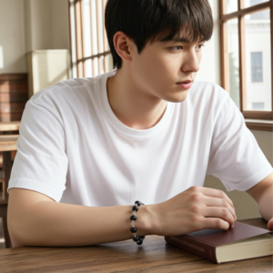 Karungali Silver Bracelet