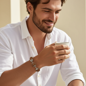 Rudraksha Silver Bracelet 5 Mukhi