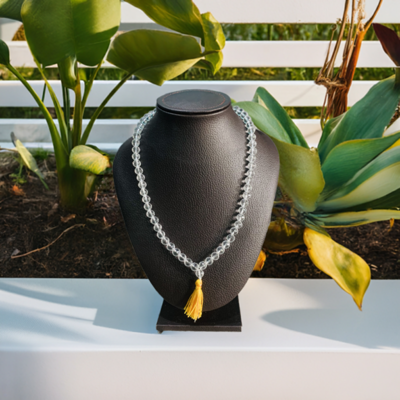 Sphatik Diamond cut mala