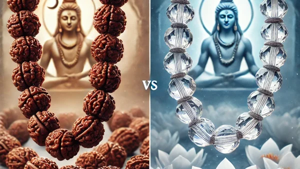 Rudraksha vs Sphatik Mala