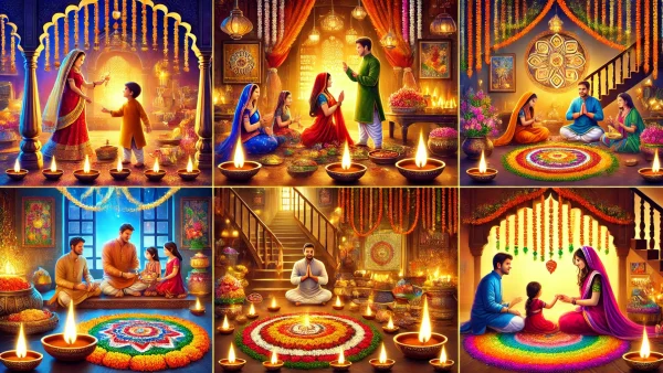 Diwali with all five days represented