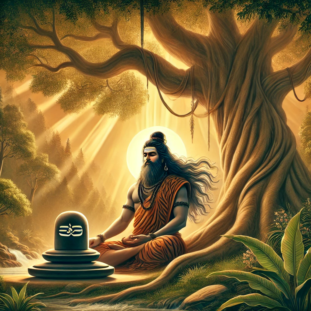 Markandeya in deep meditation