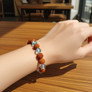 Rudraksha Sphatik Bracelet 10mm sg