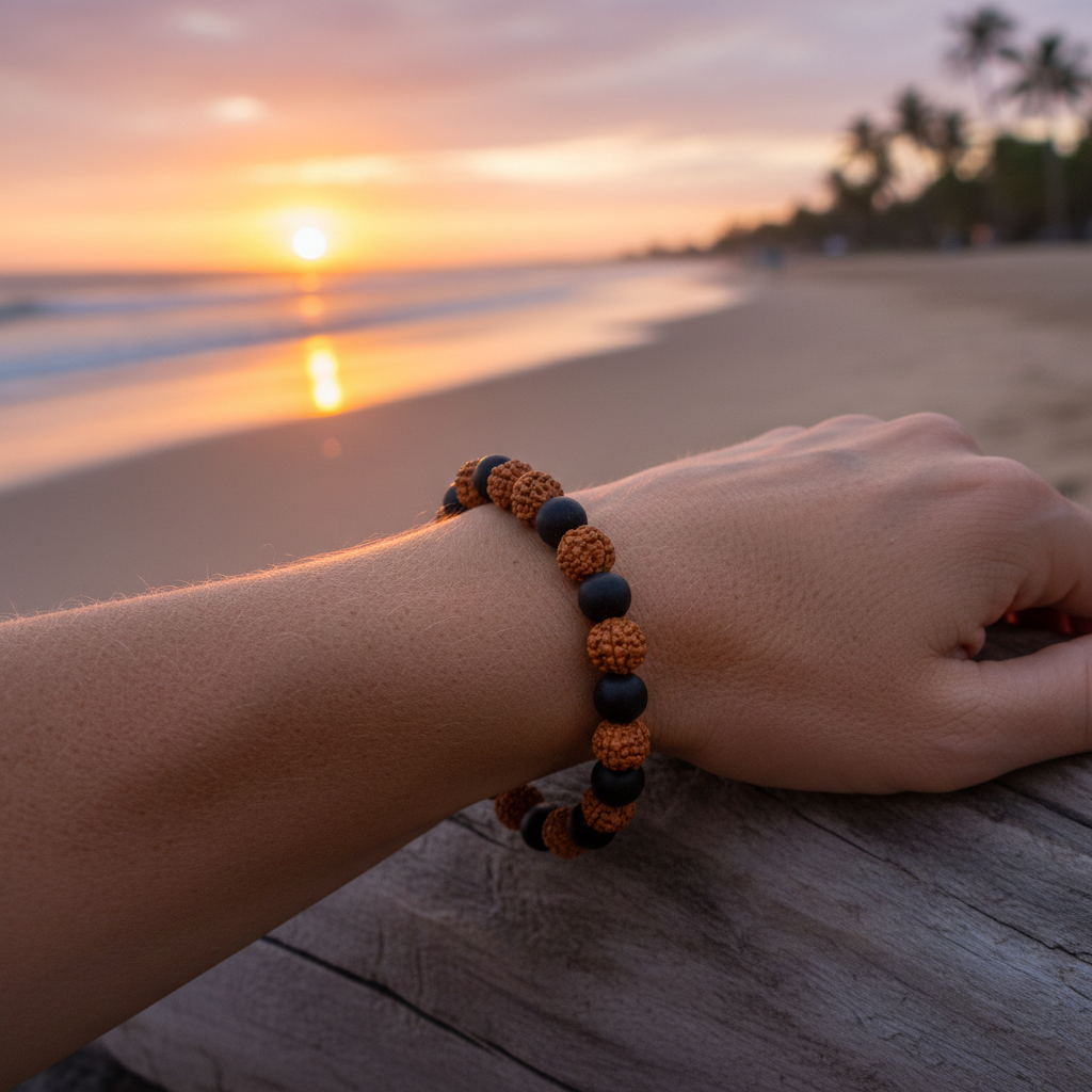 karungali and rudraksha bracelet 8mm