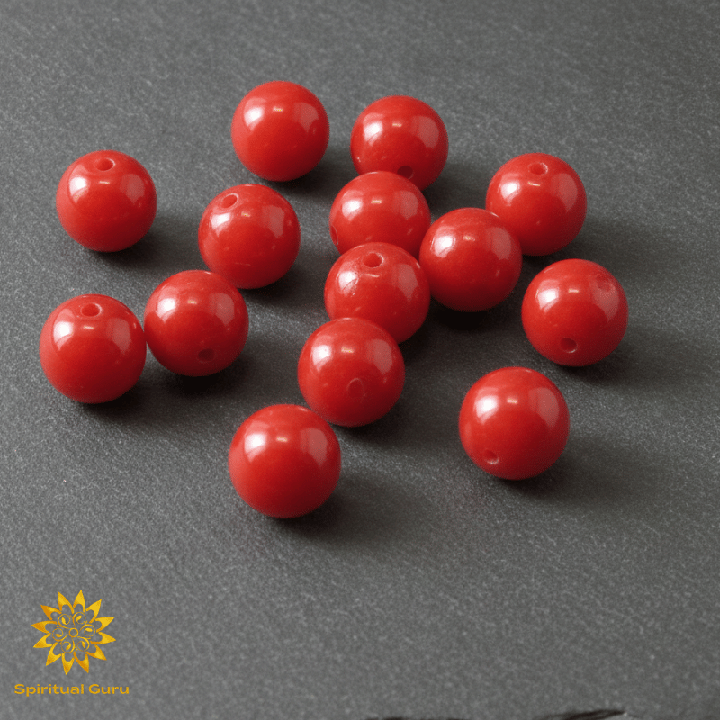 Red coral bEADS