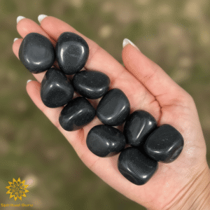 black onyx tumbled stone