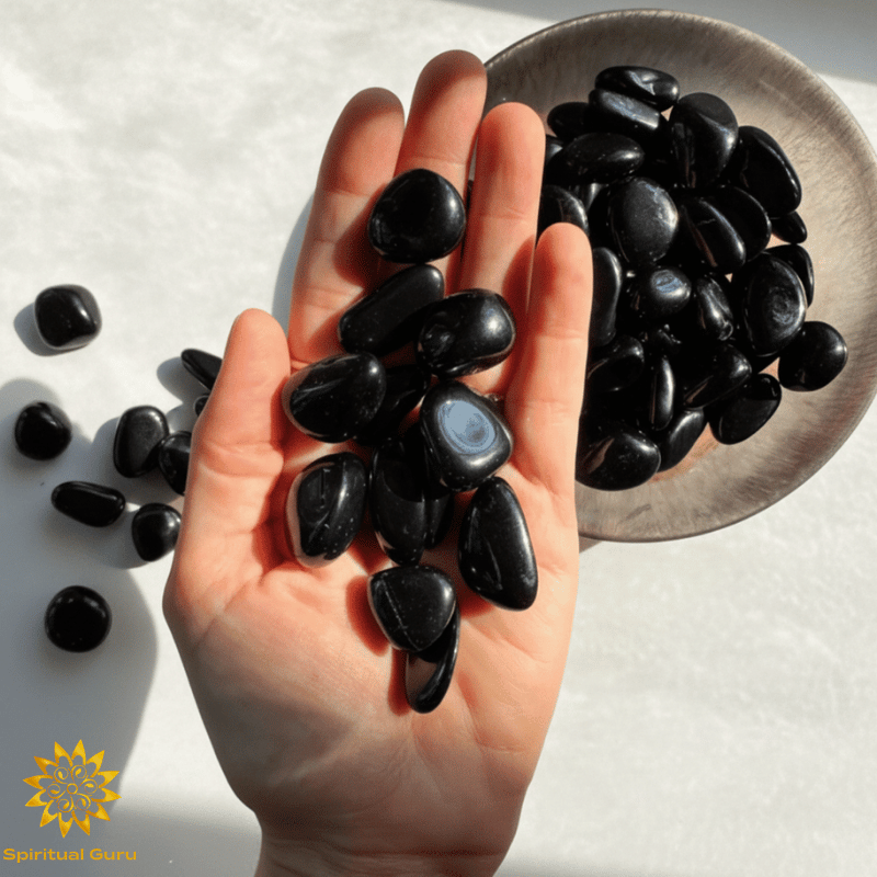 obsidian tumble stone